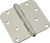 National Hardware N830-270 Door Hinge, 5/8 in Corner Radius, Stainless Steel, Zinc, Non-Rising, Removable Pin, 55 lb